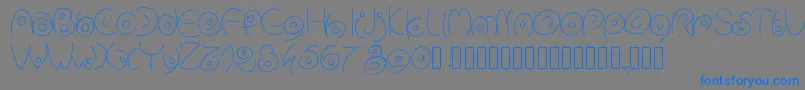 Pwcirclefonts-Schriftart – Blaue Schriften auf grauem Hintergrund
