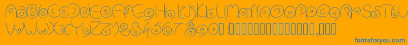 Weitere Informationen zur Pwcirclefonts-Schriftart Pwcirclefonts-Schriftart – Blaue Schriften auf orangefarbenem Hintergrund