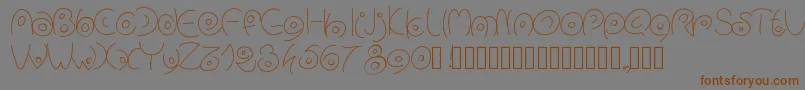 Pwcirclefonts-fontti – ruskeat fontit harmaalla taustalla