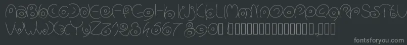 Police Pwcirclefonts – polices grises sur fond noir
