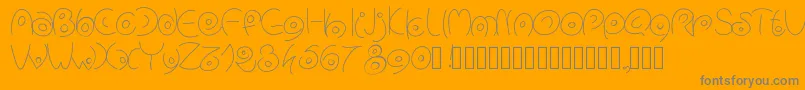 Pwcirclefonts Font – Gray Fonts on Orange Background