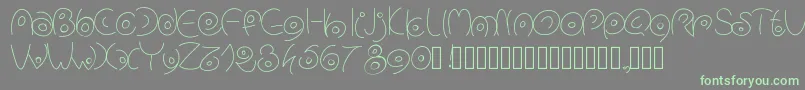 Pwcirclefonts-fontti – vihreät fontit harmaalla taustalla
