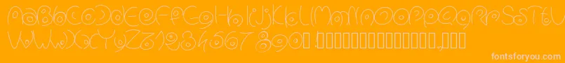 Czcionka Pwcirclefonts – różowe czcionki na pomarańczowym tle