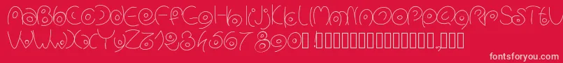 Pwcirclefonts Font – Pink Fonts on Red Background