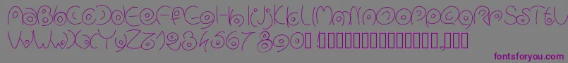 Czcionka Pwcirclefonts – fioletowe czcionki na szarym tle