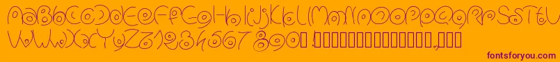 Pwcirclefonts Font – Purple Fonts on Orange Background
