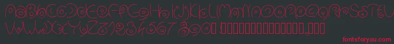 Шрифт Pwcirclefonts – красные шрифты на чёрном фоне