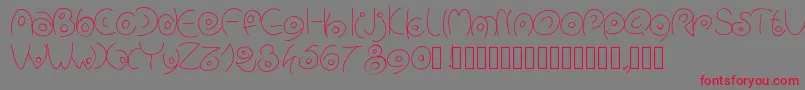 Pwcirclefonts Font – Red Fonts on Gray Background
