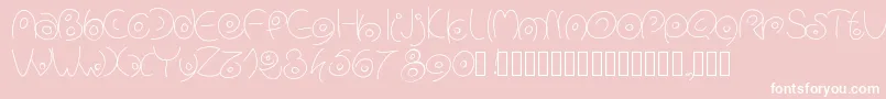 Pwcirclefonts Font – White Fonts on Pink Background