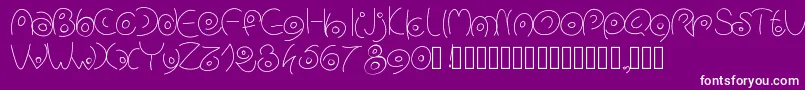 Fonte Pwcirclefonts – fontes brancas em um fundo violeta