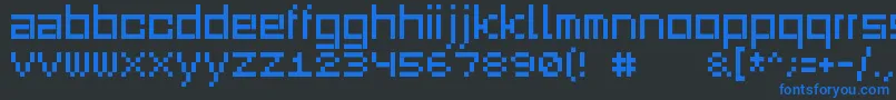 Squaredance00 Font – Blue Fonts on Black Background