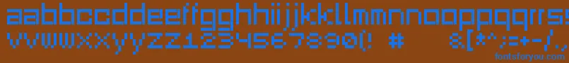 Squaredance00 Font – Blue Fonts on Brown Background