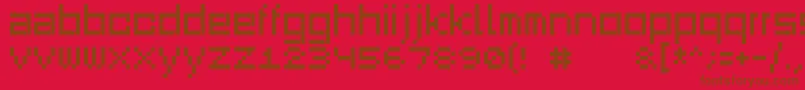 Squaredance00 Font – Brown Fonts on Red Background