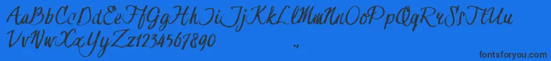 HessterMofetDirtyTrial Font – Black Fonts on Blue Background