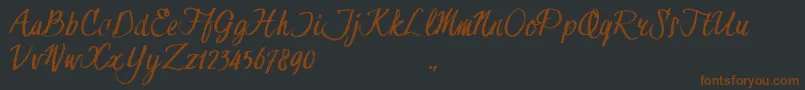 HessterMofetDirtyTrial-Schriftart – Braune Schriften auf schwarzem Hintergrund