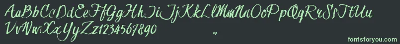 HessterMofetDirtyTrial Font – Green Fonts on Black Background