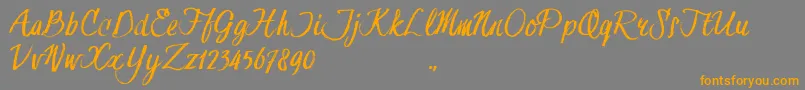 HessterMofetDirtyTrial Font – Orange Fonts on Gray Background