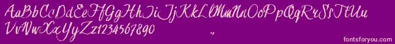 HessterMofetDirtyTrial Font – Pink Fonts on Purple Background