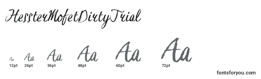 HessterMofetDirtyTrial Font Sizes