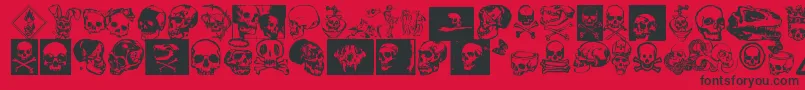 フォントKallot – 赤い背景に黒い文字