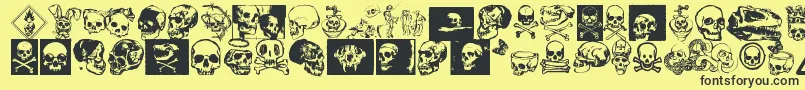 Kallot Font – Black Fonts on Yellow Background