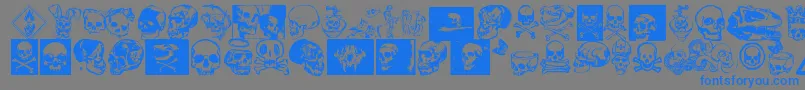 Kallot Font – Blue Fonts on Gray Background