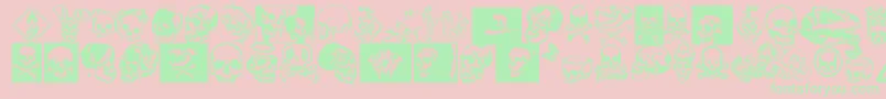 Kallot Font – Green Fonts on Pink Background