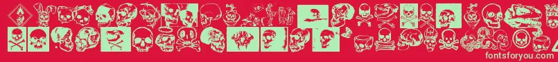 Kallot Font – Green Fonts on Red Background