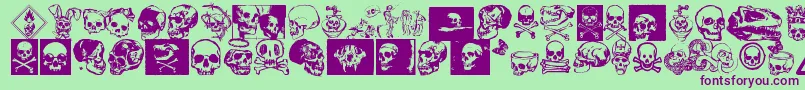 Kallot Font – Purple Fonts on Green Background