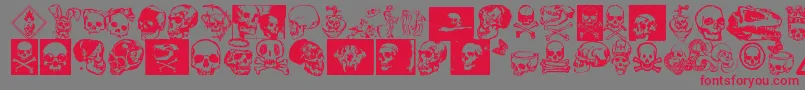 Kallot Font – Red Fonts on Gray Background