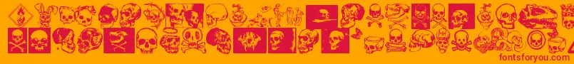 Kallot Font – Red Fonts on Orange Background