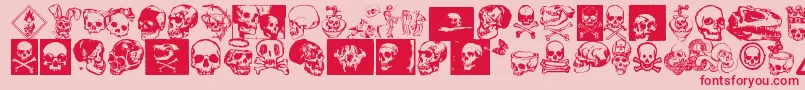 Kallot Font – Red Fonts on Pink Background