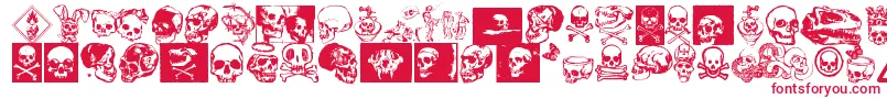 Kallot Font – Red Fonts on White Background