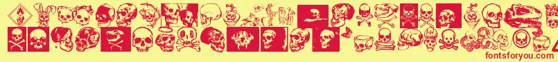 Kallot Font – Red Fonts on Yellow Background