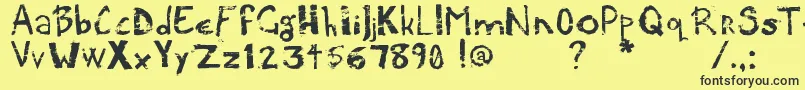 PotatoPress Font – Black Fonts on Yellow Background