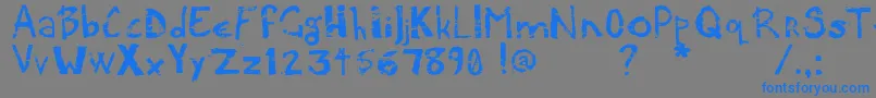 PotatoPress Font – Blue Fonts on Gray Background