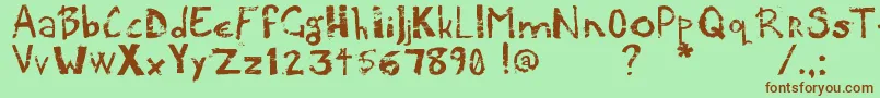 PotatoPress Font – Brown Fonts on Green Background