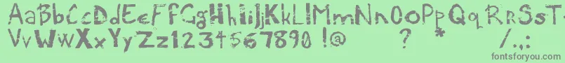 PotatoPress Font – Gray Fonts on Green Background