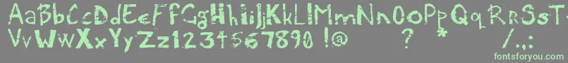 PotatoPress Font – Green Fonts on Gray Background
