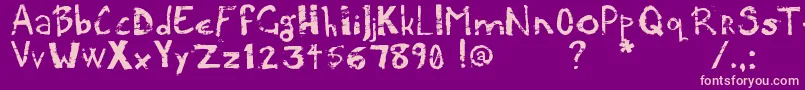 Шрифт PotatoPress – розовые шрифты на фиолетовом фоне