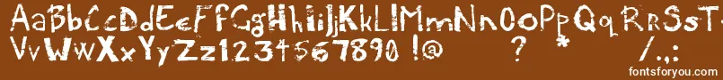 Шрифт PotatoPress – белые шрифты на коричневом фоне