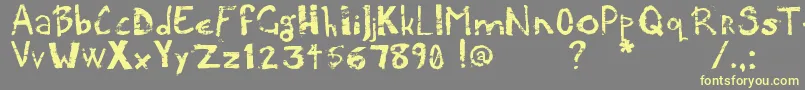 PotatoPress Font – Yellow Fonts on Gray Background