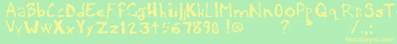 PotatoPress Font – Yellow Fonts on Green Background