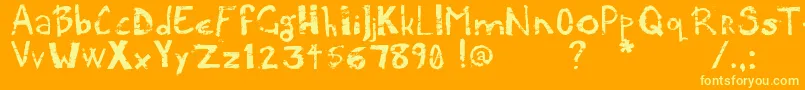 PotatoPress Font – Yellow Fonts on Orange Background