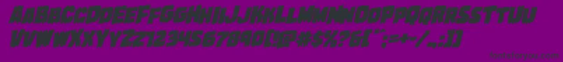 フォントMarshthingrotal – 紫の背景に黒い文字