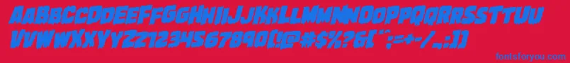 Marshthingrotal Font – Blue Fonts on Red Background