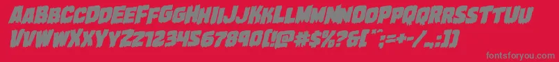 Marshthingrotal Font – Gray Fonts on Red Background
