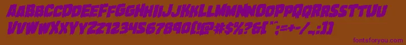 Marshthingrotal Font – Purple Fonts on Brown Background