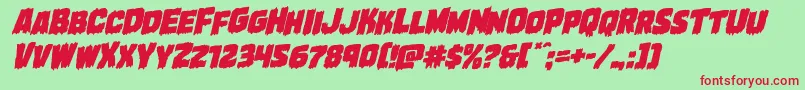 Marshthingrotal Font – Red Fonts on Green Background
