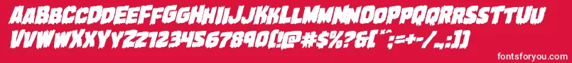 Marshthingrotal Font – White Fonts on Red Background